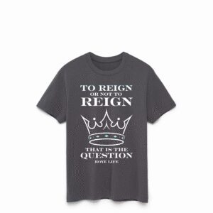 Slate grey Roye Dilemma short sleeve t-shirt with crown design